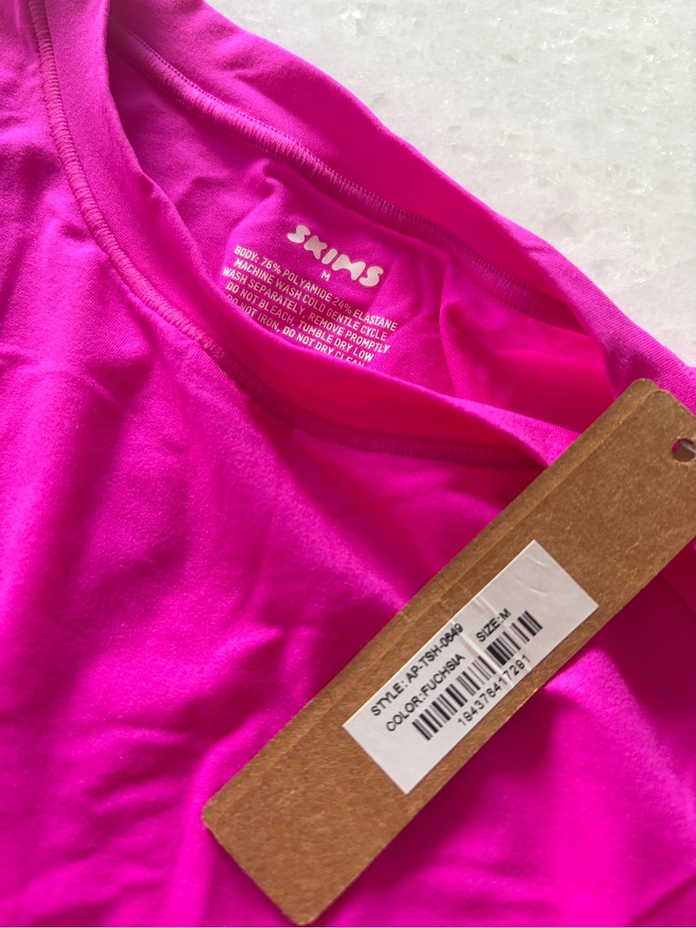 SKIMS Hot Pink Fitted Top
